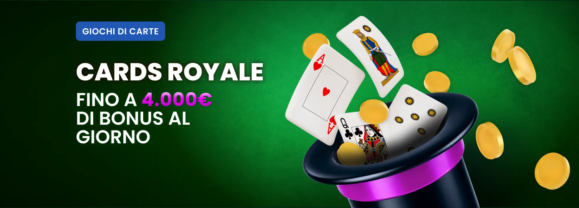 In palio 4.000€ di bonus al giorno