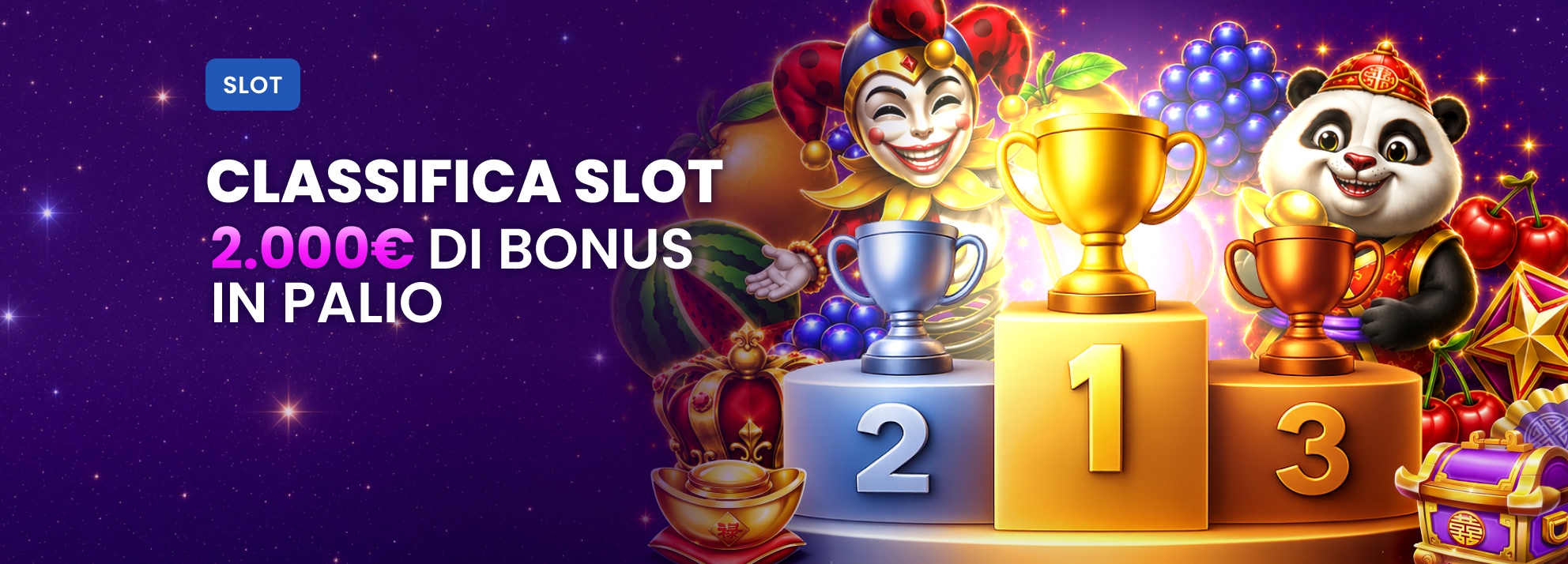 2.000€ di bonus in palio